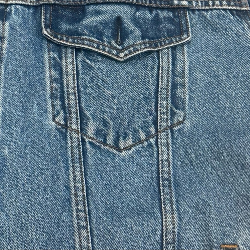 Vintage Reworked Levi Denim Jacket with Flames - gender neutral - Picture 7 of 14